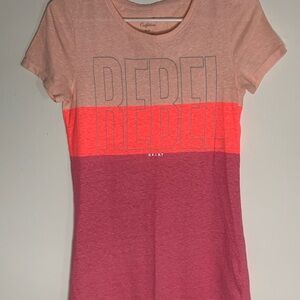 American Eagle Neon Colorblock Rebel Graphic Tee
